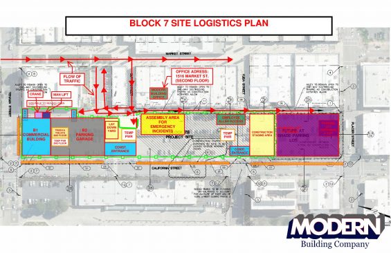 Site logistics plan by modern construction McConnell Foundation